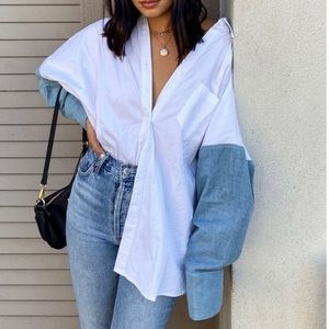 Artists only denim button up